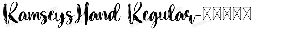 RamseysHand Regular字体转换